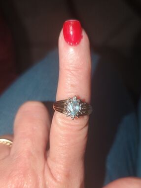 Topaz Ring Gold Over Sterling